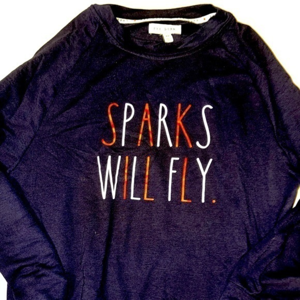 NWOT Rae Dunn SPARKS‎ WILL FLY Sweatshirt